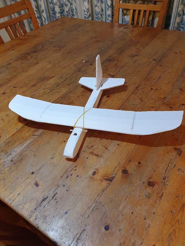 Laser cut foamboard glider